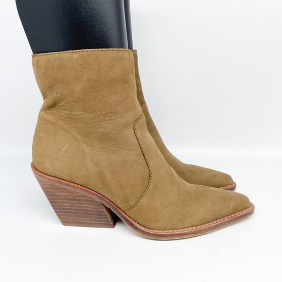 Dolce Vita Women's Volli Pointed-Toe Western Booties Tan Size 6 - Picture 3 of 15